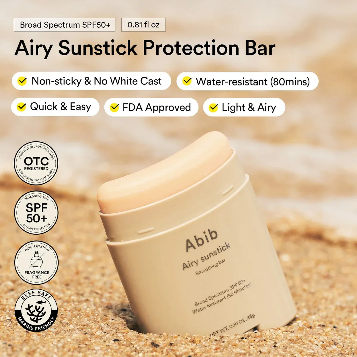 ABIB Airy Sunstick - Smoothing Bar 23g - Image 13