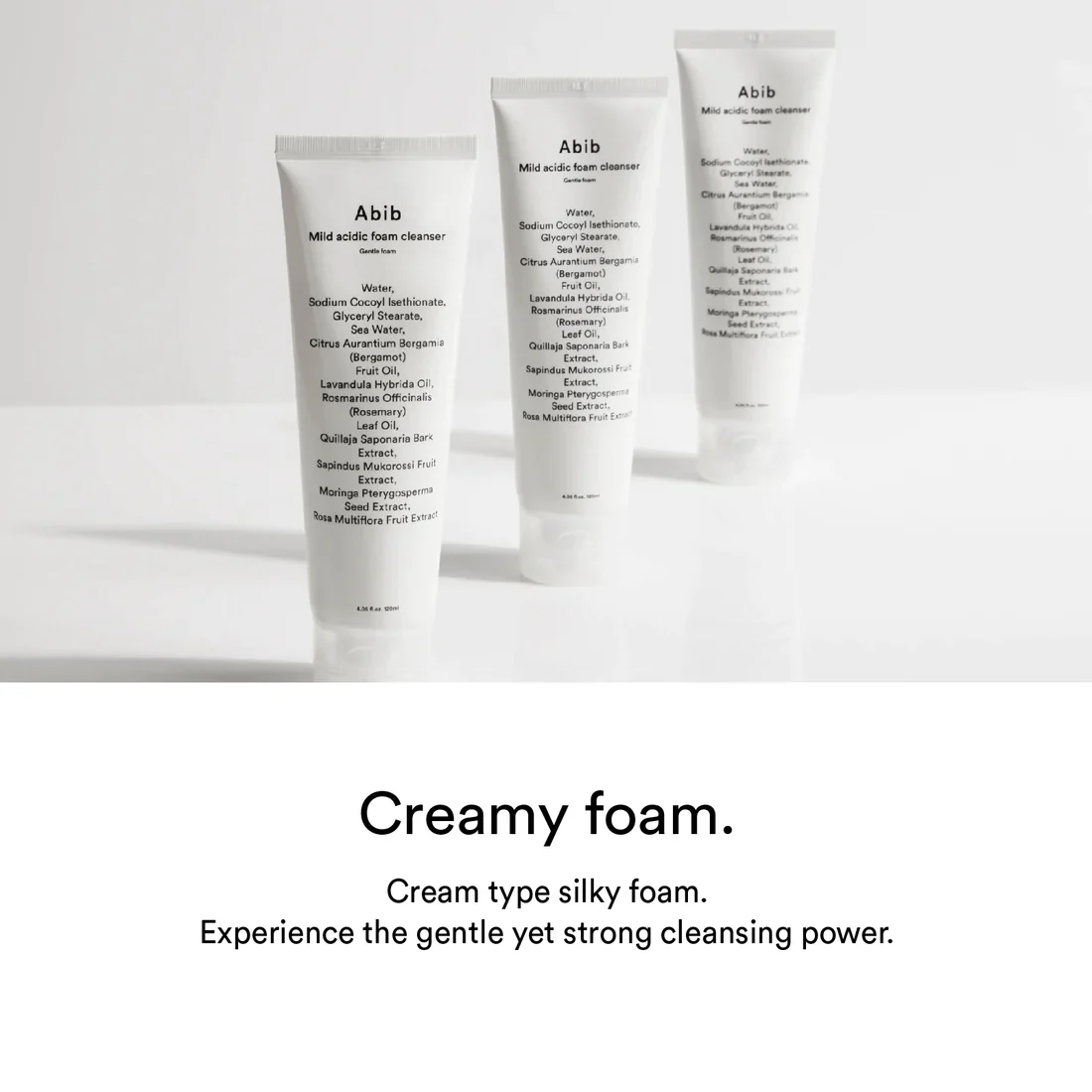 ABIB Mild Acidic Foam Cleanser Gentle Foam (120ml) - Image 3