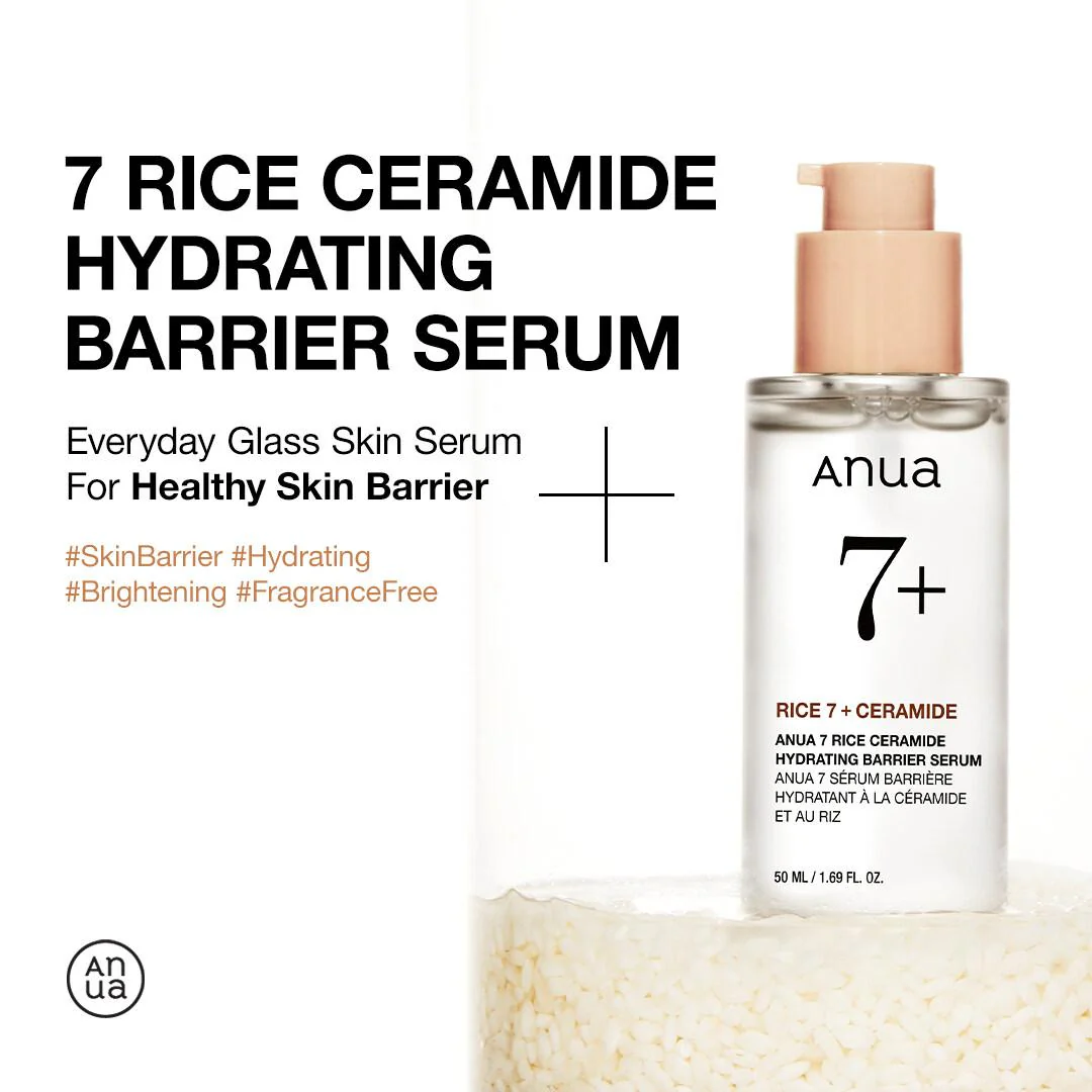 ANUA 7 Rice Ceramide Hydrating Barrier Serum 50ml - Image 4