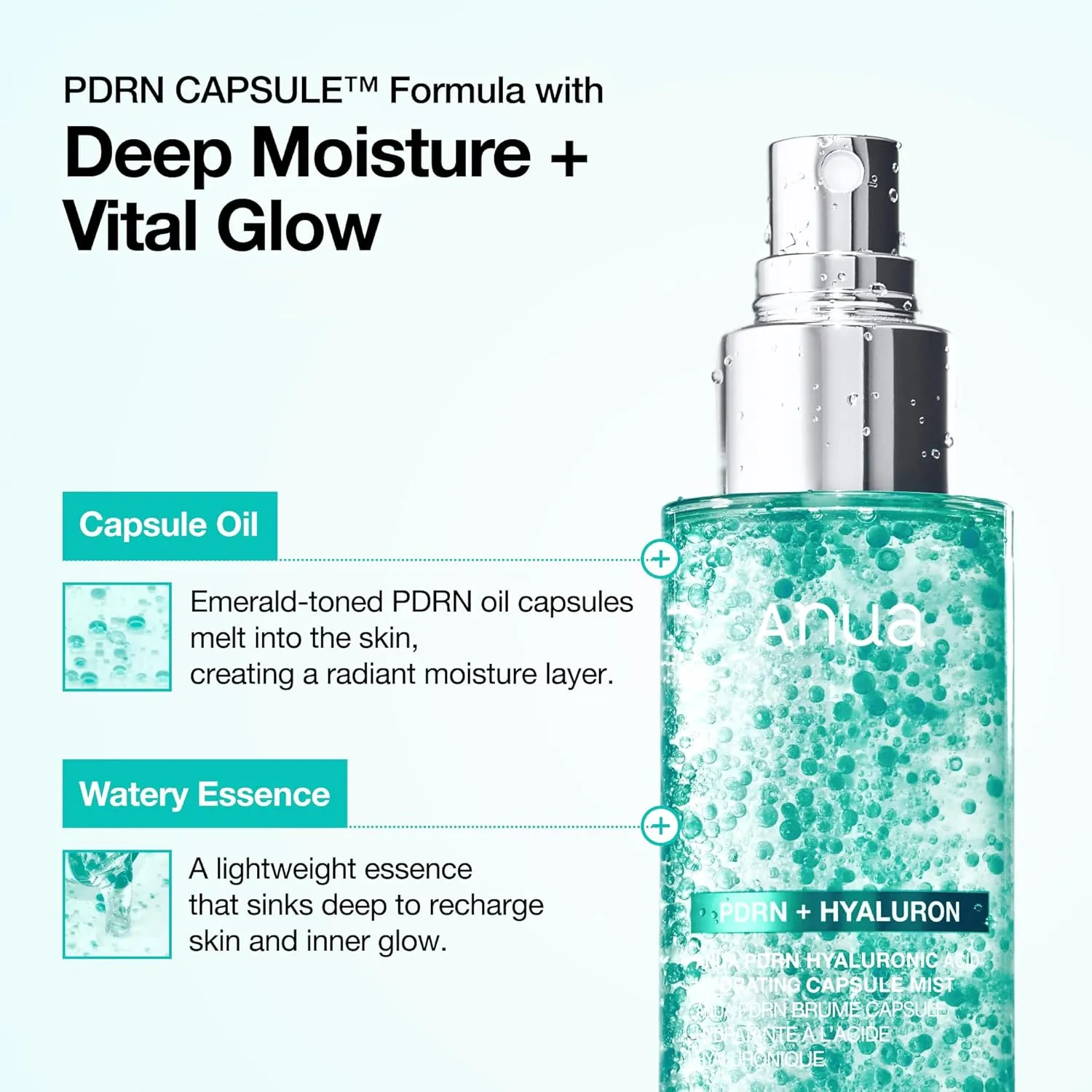 ANUA PDRN Hyaluronic Acid Hydrating Capsule Mist 100ml - Image 4