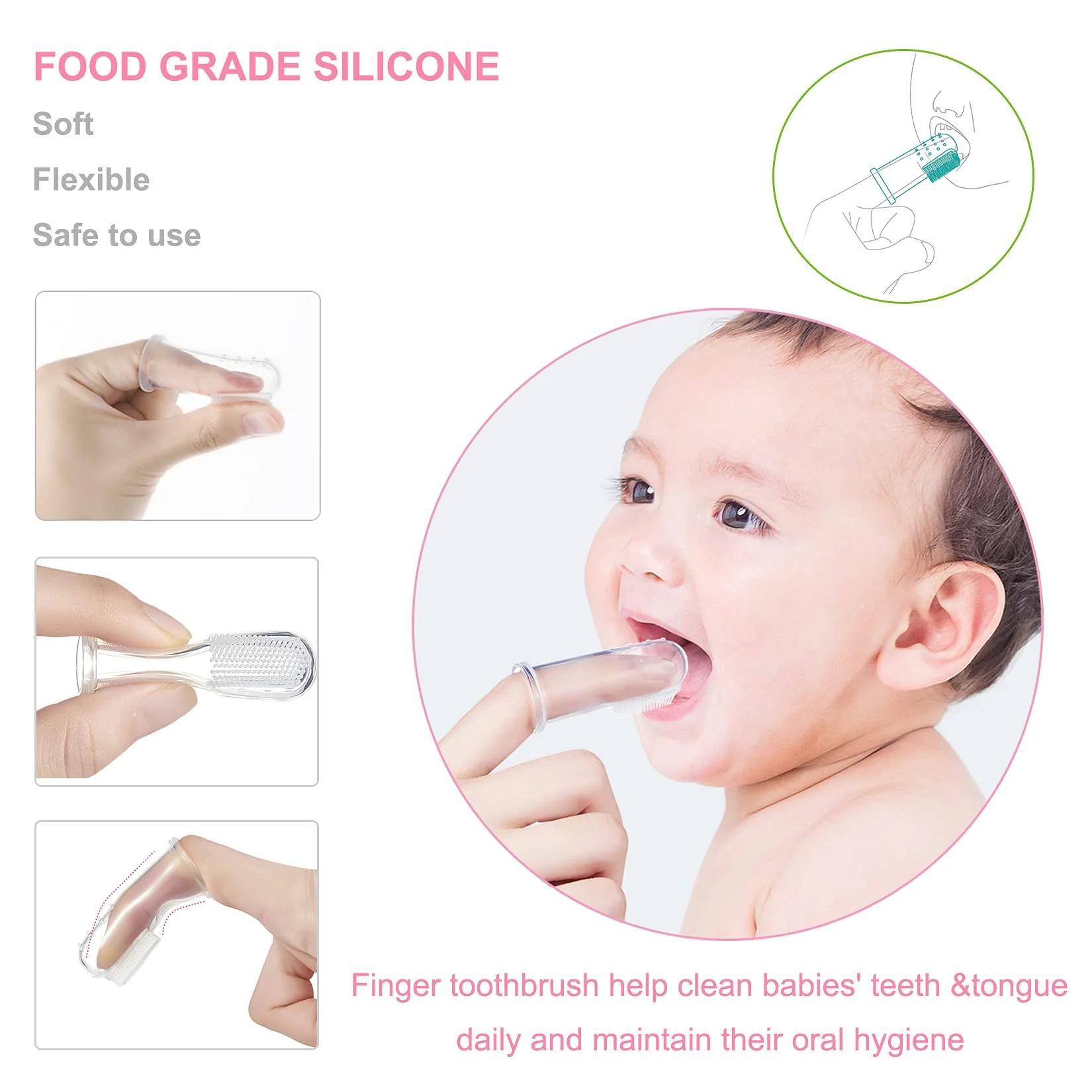 Babycare Transparent Finger Toothbrush - Image 3