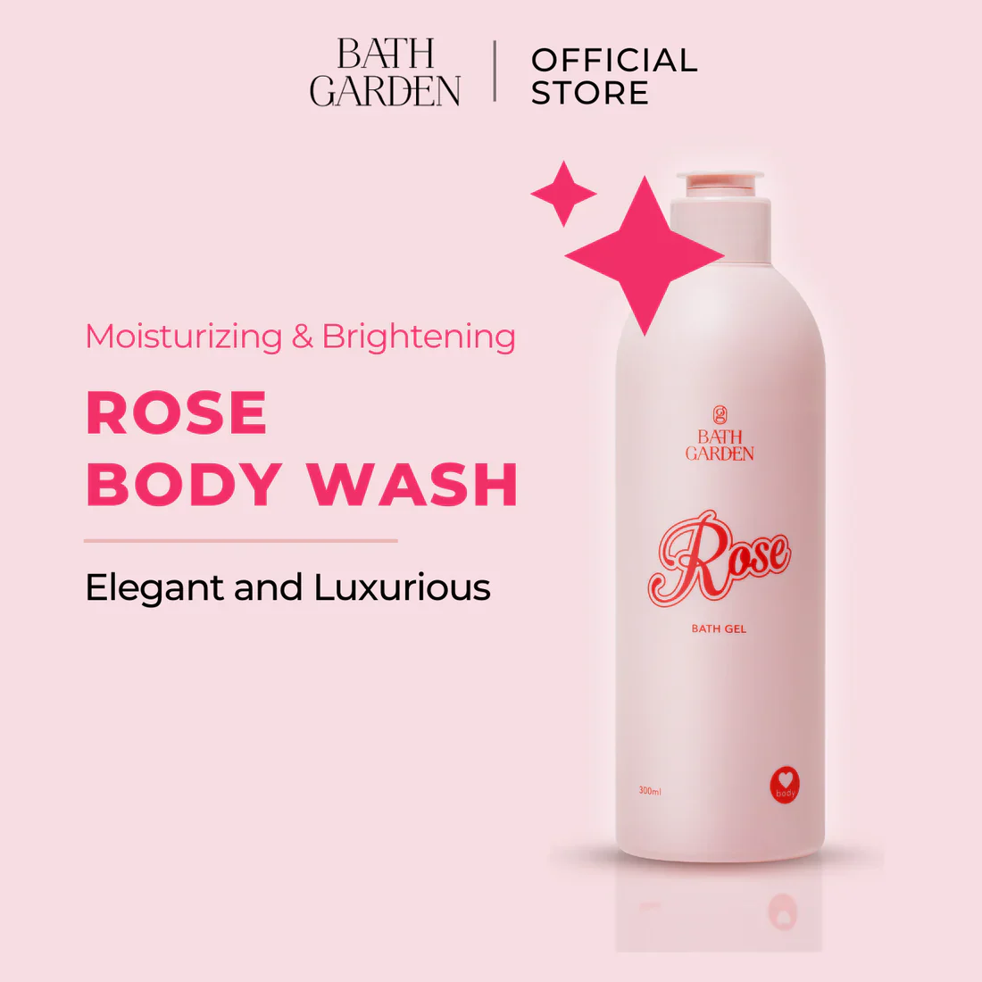BATH GARDEN Rose Bath Gel - Image 2