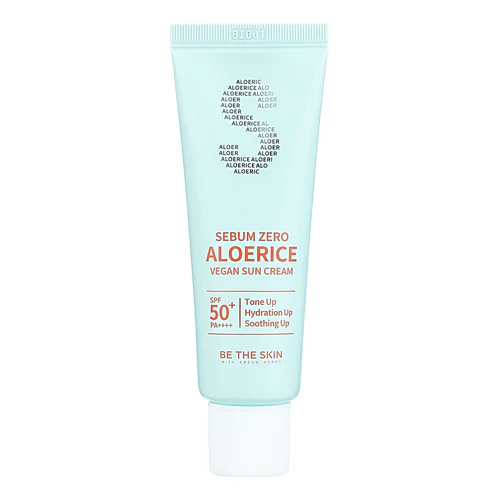 BE THE SKIN Sebum Zero Aloerice Vegan Sun Cream 50ml SPF50+