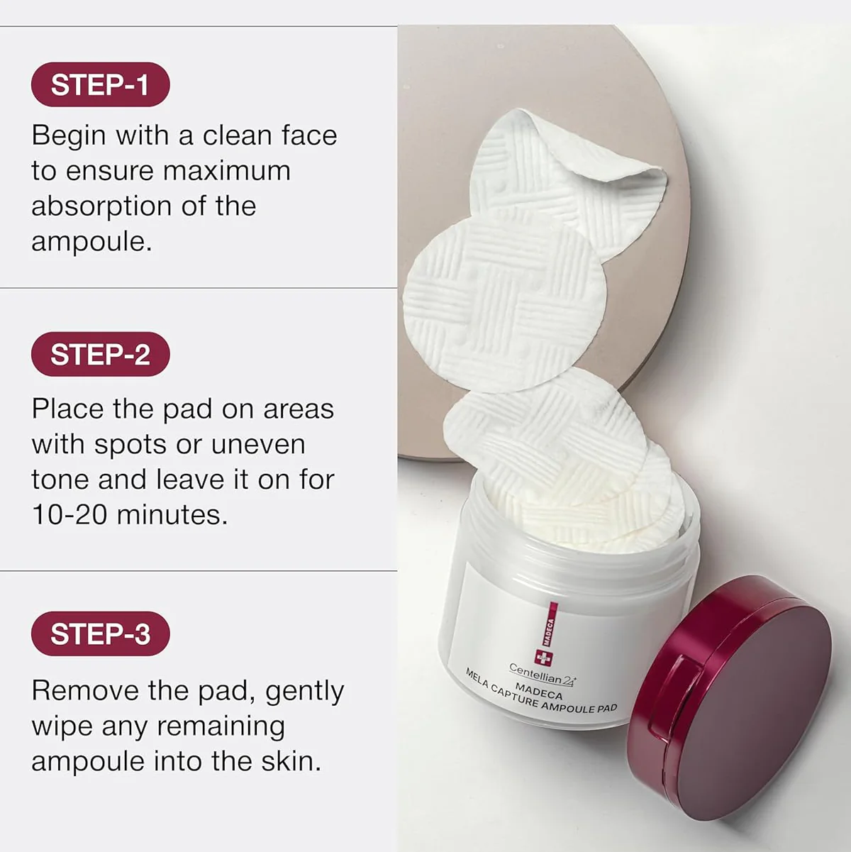 CENTELLIAN24 Madeca Mela Capture Ampoule Pad 60EA - Image 7