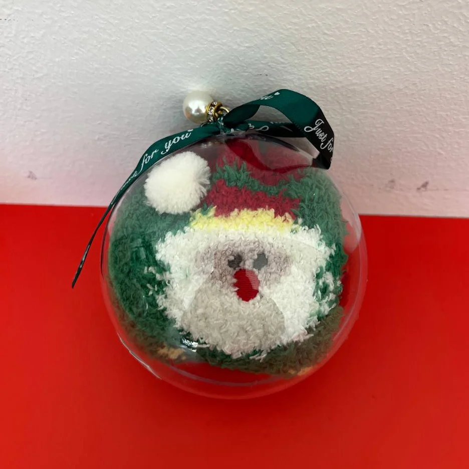 Christmas Fuzzy Winter Globe Socks - Image 5