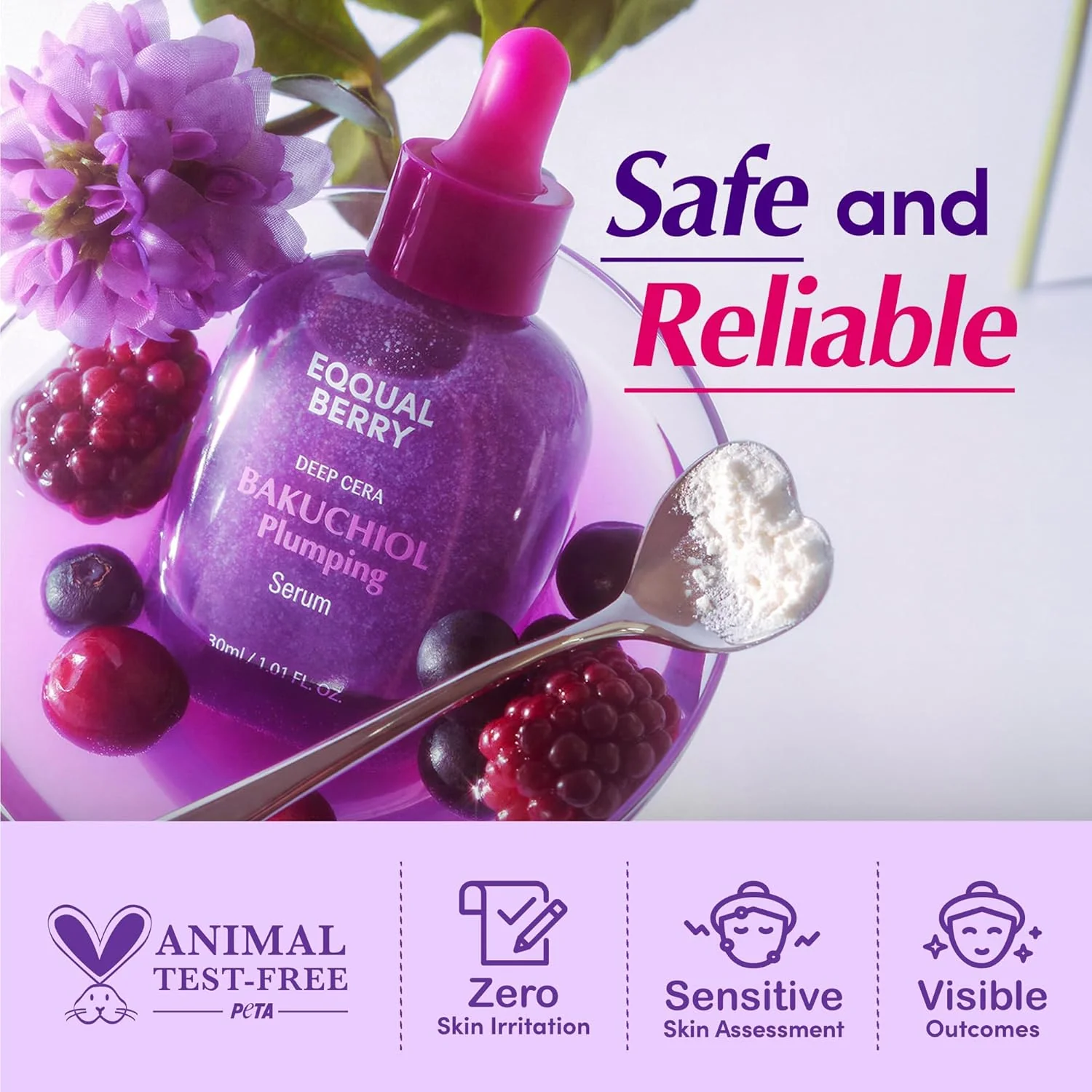 EQQUALBERRY Bakuchiol Plumping Serum 30ml - Image 6