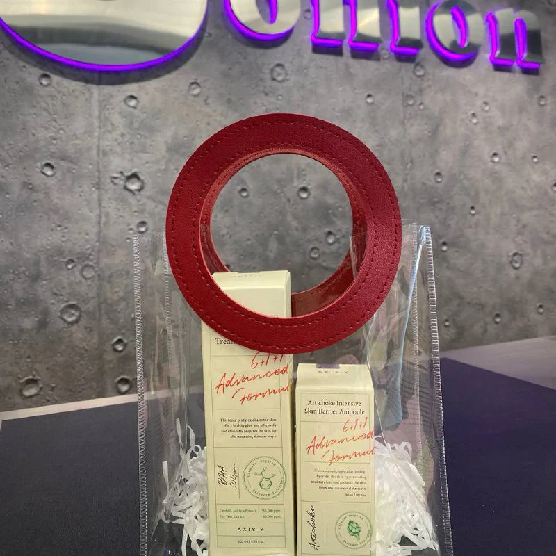 GIFT BOX - Red Round Clear PVC Bag - Image 4