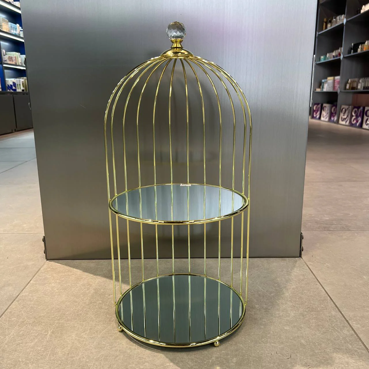Golden Rack Display Stand - Birdcage Design - Image 9