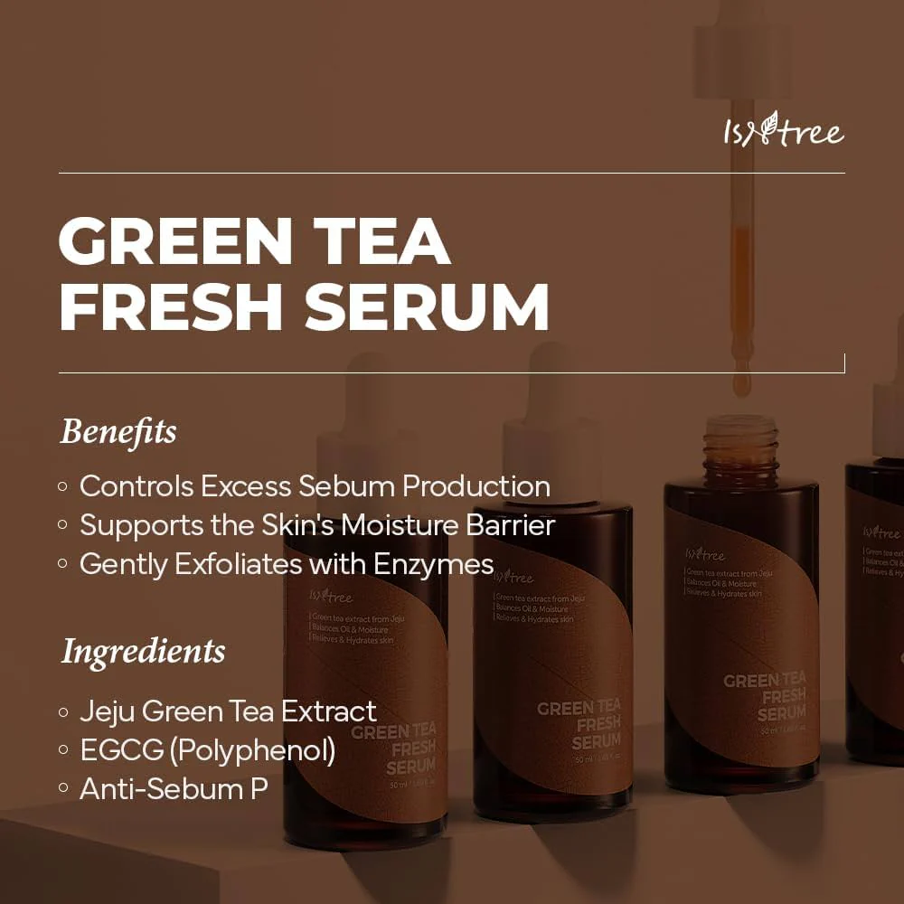 ISNTREE Green Tea Fresh Serum (50ml) - Image 3
