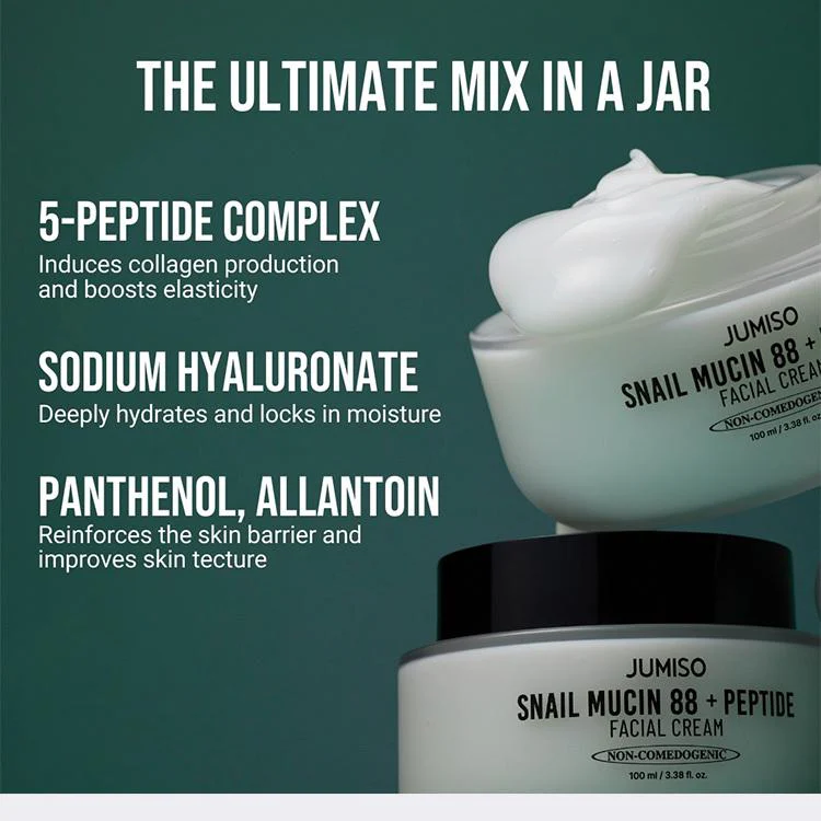 JUMISO Snail Mucin 88 + Peptide Cream 100ml - Image 3