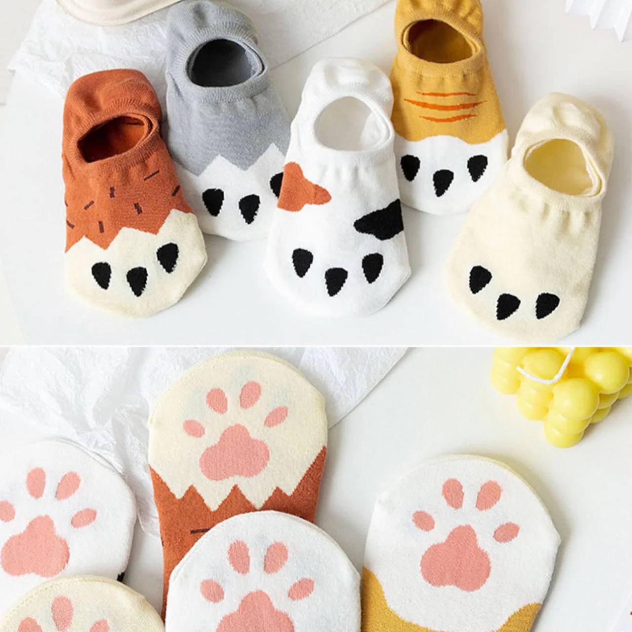 Kawaii Cat Paw Ankle Socks - Image 7