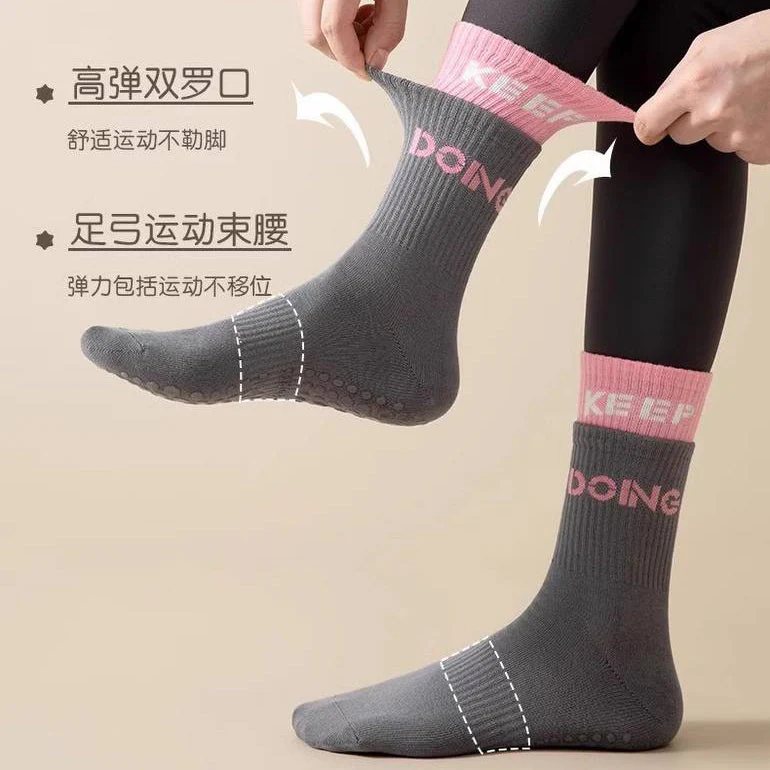 [M] Yoga Pilates Non-Slip Grip Sock for Women - Image 13
