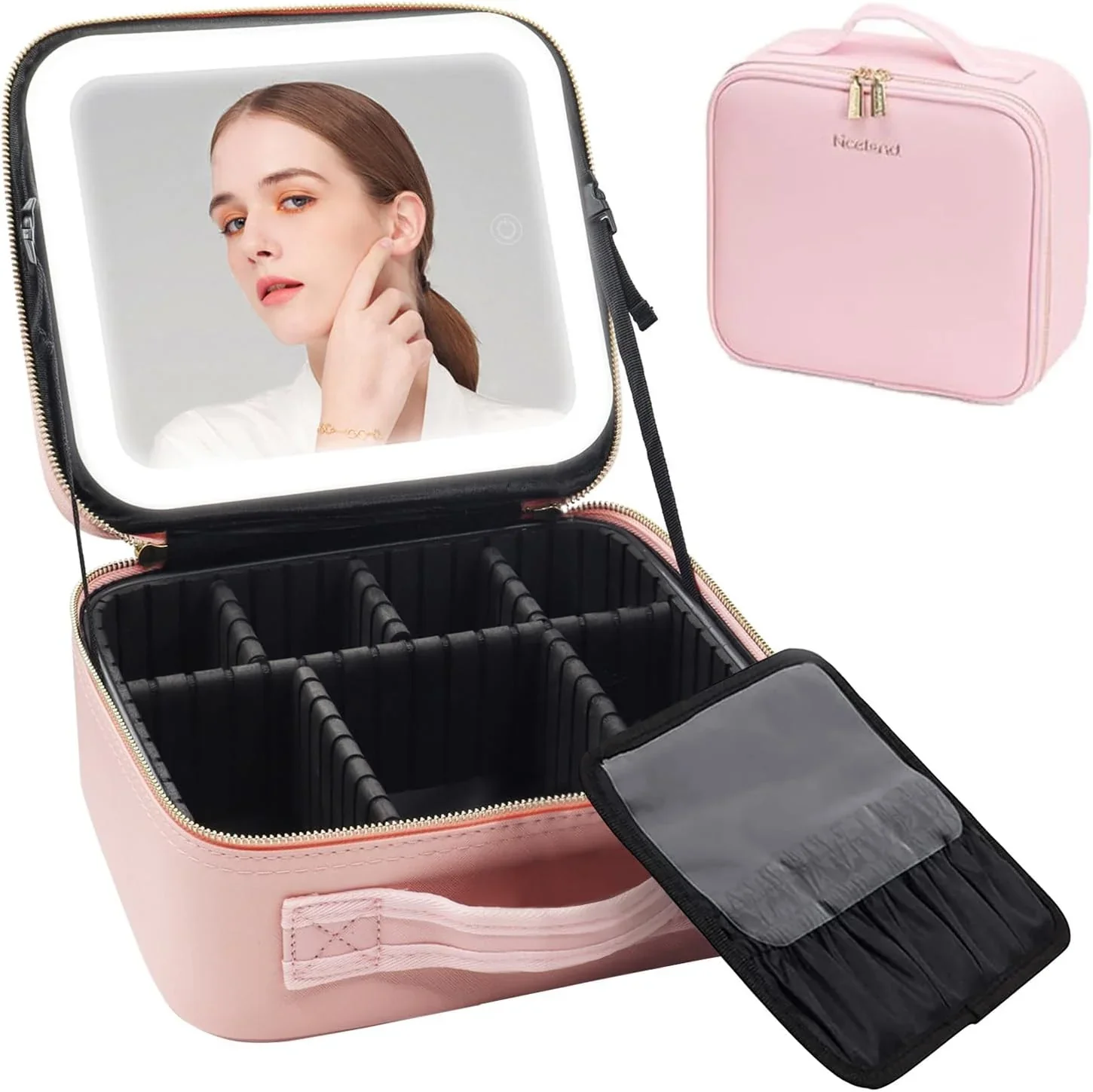 Niceland Makeup Bag Storage with LED Light (5 Colors) - Image 12