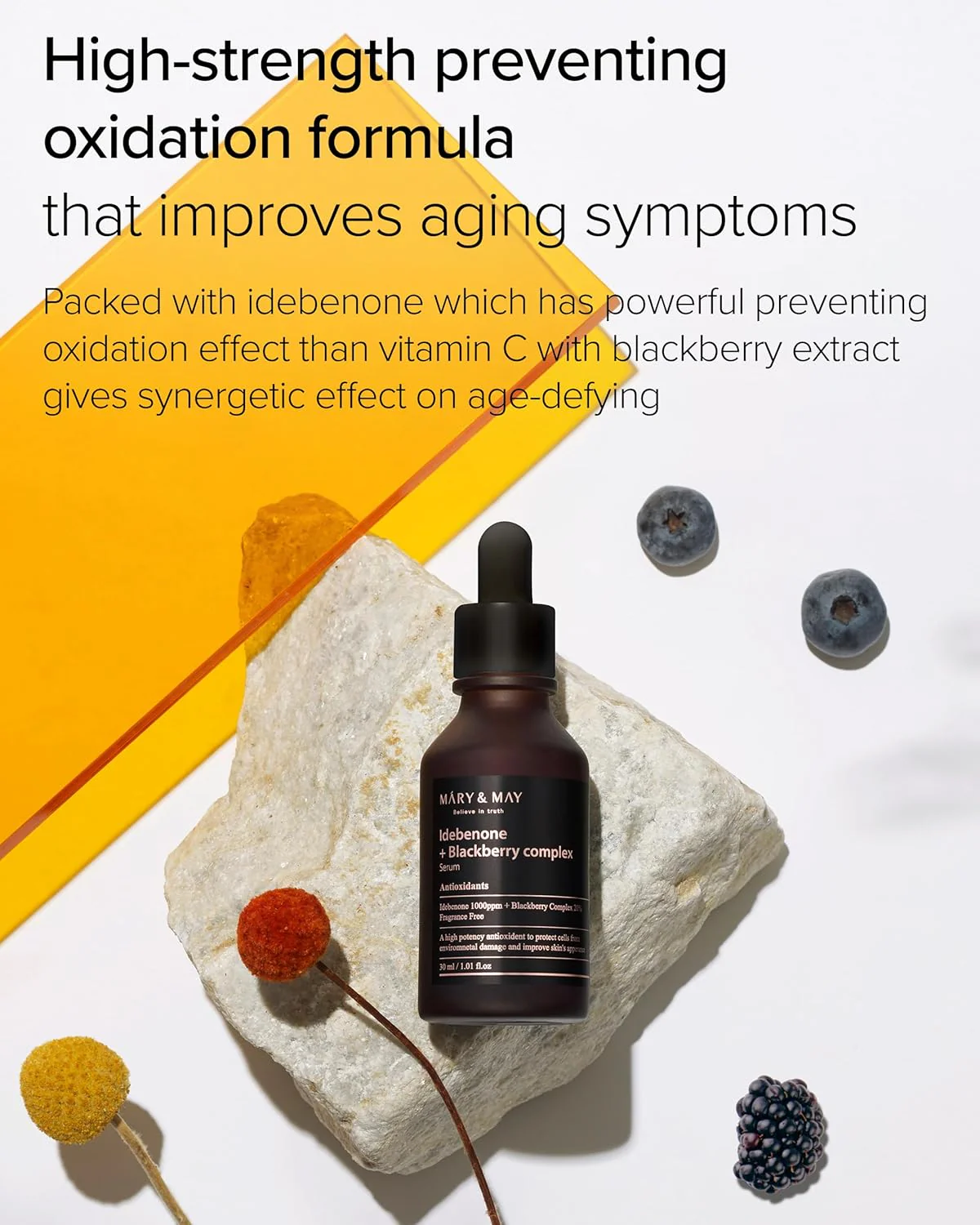 MARY & MAY Idebenone + Blackberry Complex Serum 80ml - Image 3