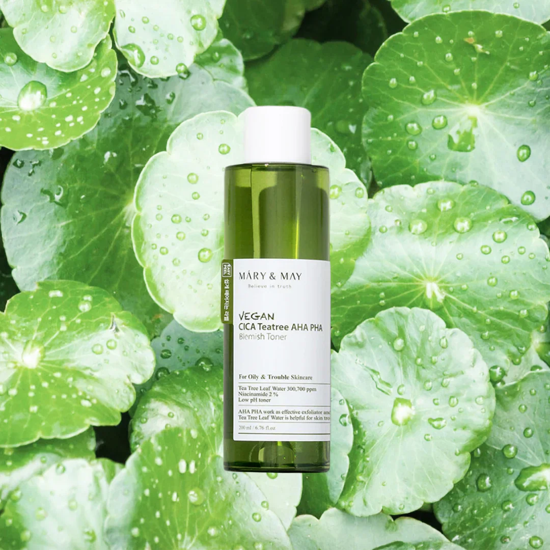 MARY & MAY Vegan CICA Tea Tree AHA PHA Toner (200ml) - Image 3