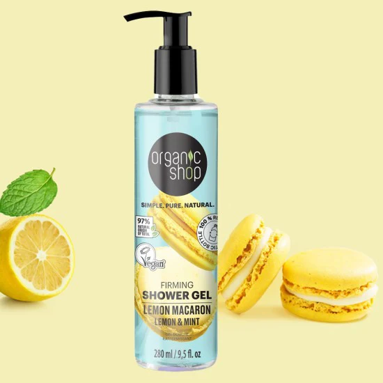 ORGANIC SHOP Firming Shower Gel Lemon Macaron 280ml - Image 7
