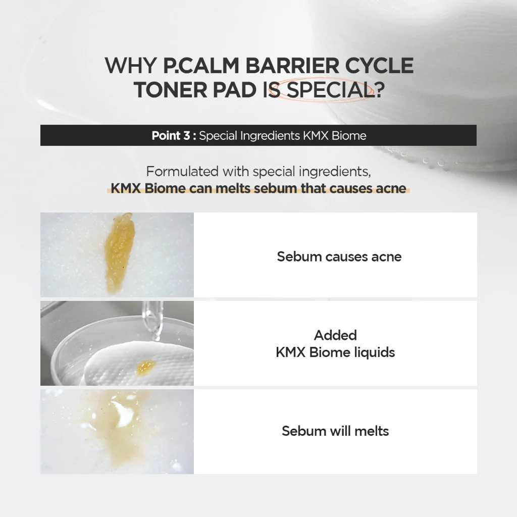 P.CALM Barrier Cycle Toner Pad 60pads - Image 4