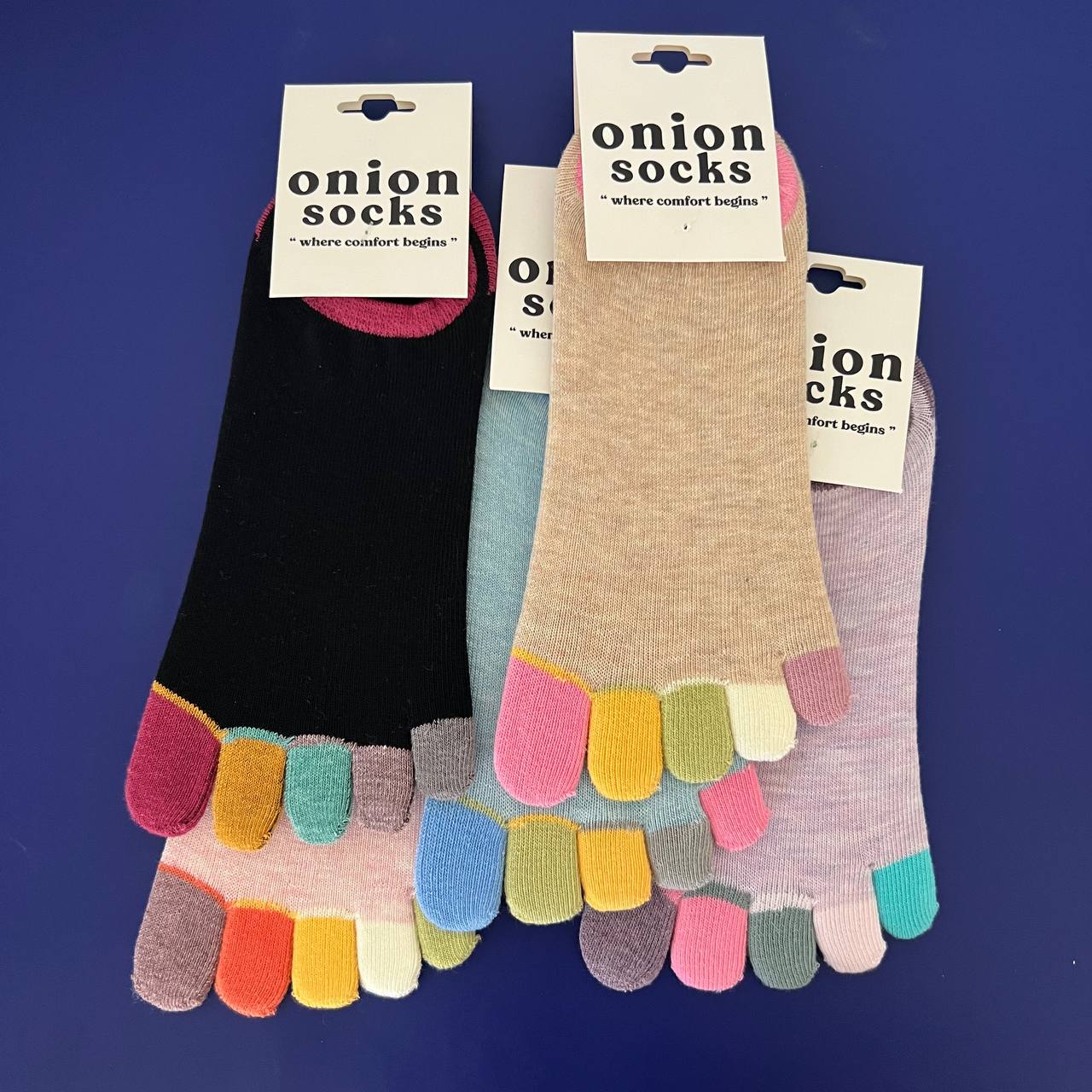 Plain T - Ladies Toe Coloured Socks - Image 4