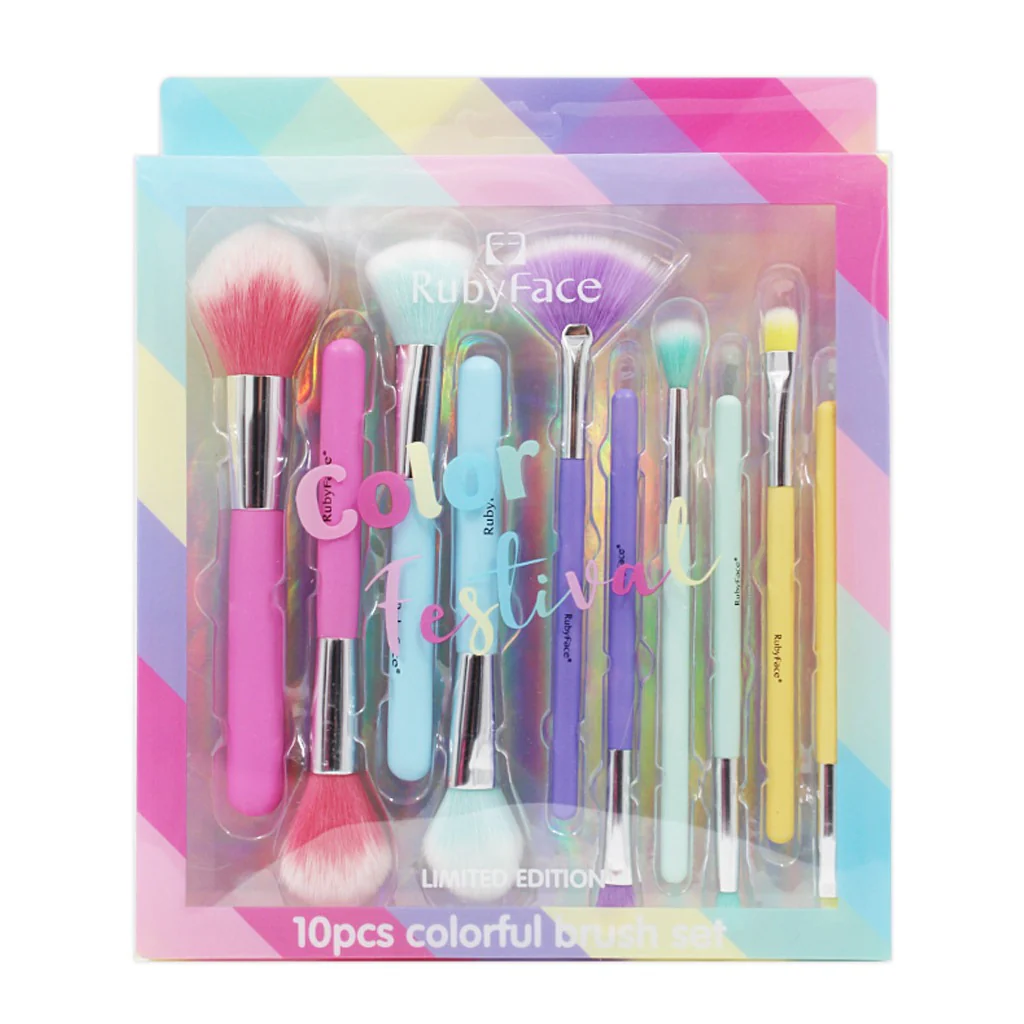 RUBYFACE Color Festival 10pcs Brush Set - Image 2