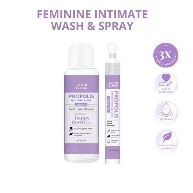 SECRET CLEAN Propolis Feminine Wash & Spray HAPPY DAY - Image 4