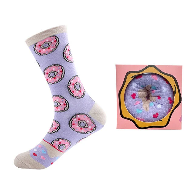 Donut Socks with Pink Box - Image 2