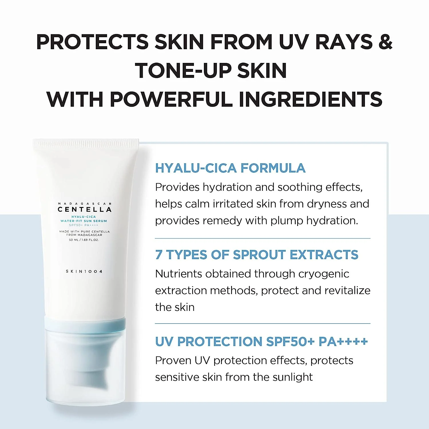 SKIN1004 Madagascar Centella Hyalu-Cica Water-Fit Sun Serum - Image 5