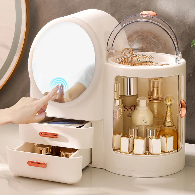Skincare Cosmetics Vanity Storage with mirror - Image 7