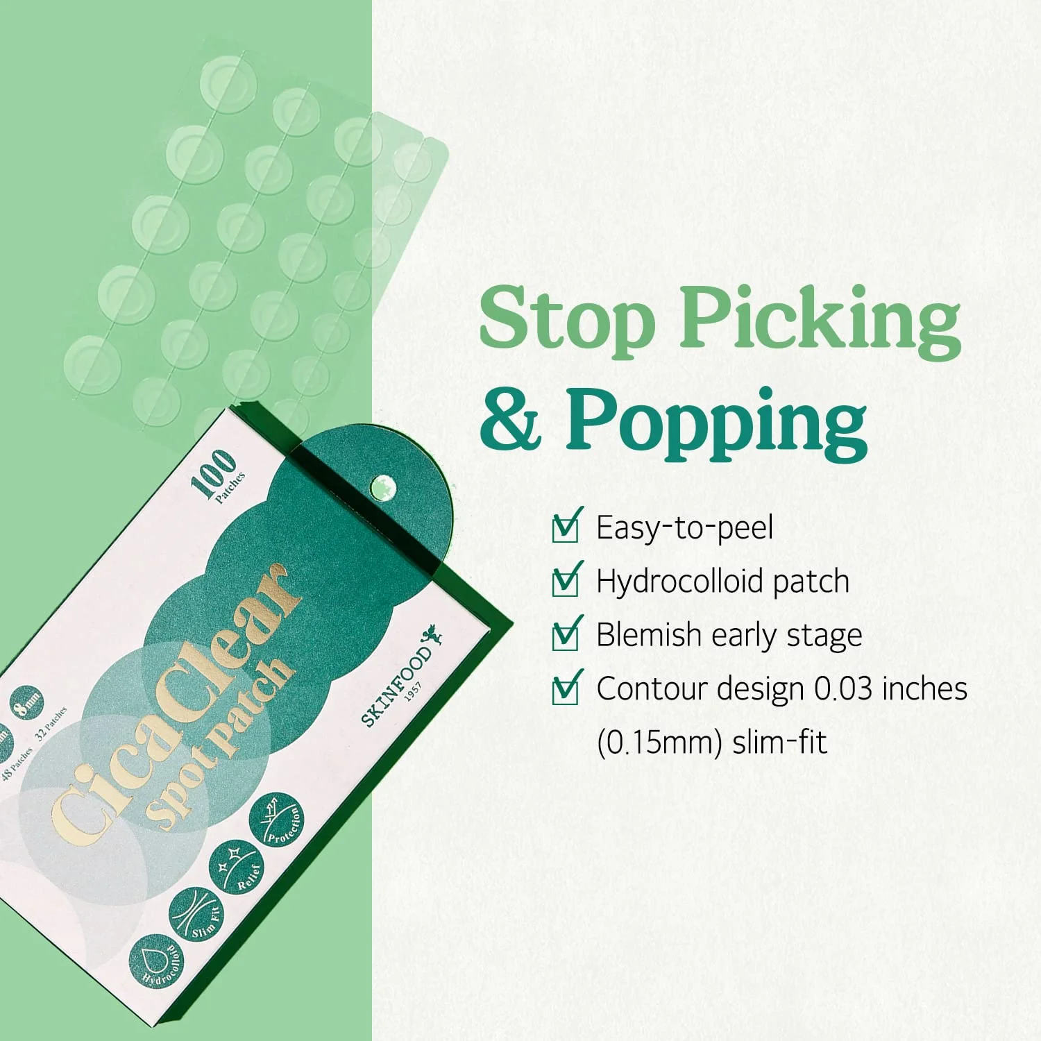 SKINFOOD Cica Clear Spot Patch (25*4EA) - Image 4