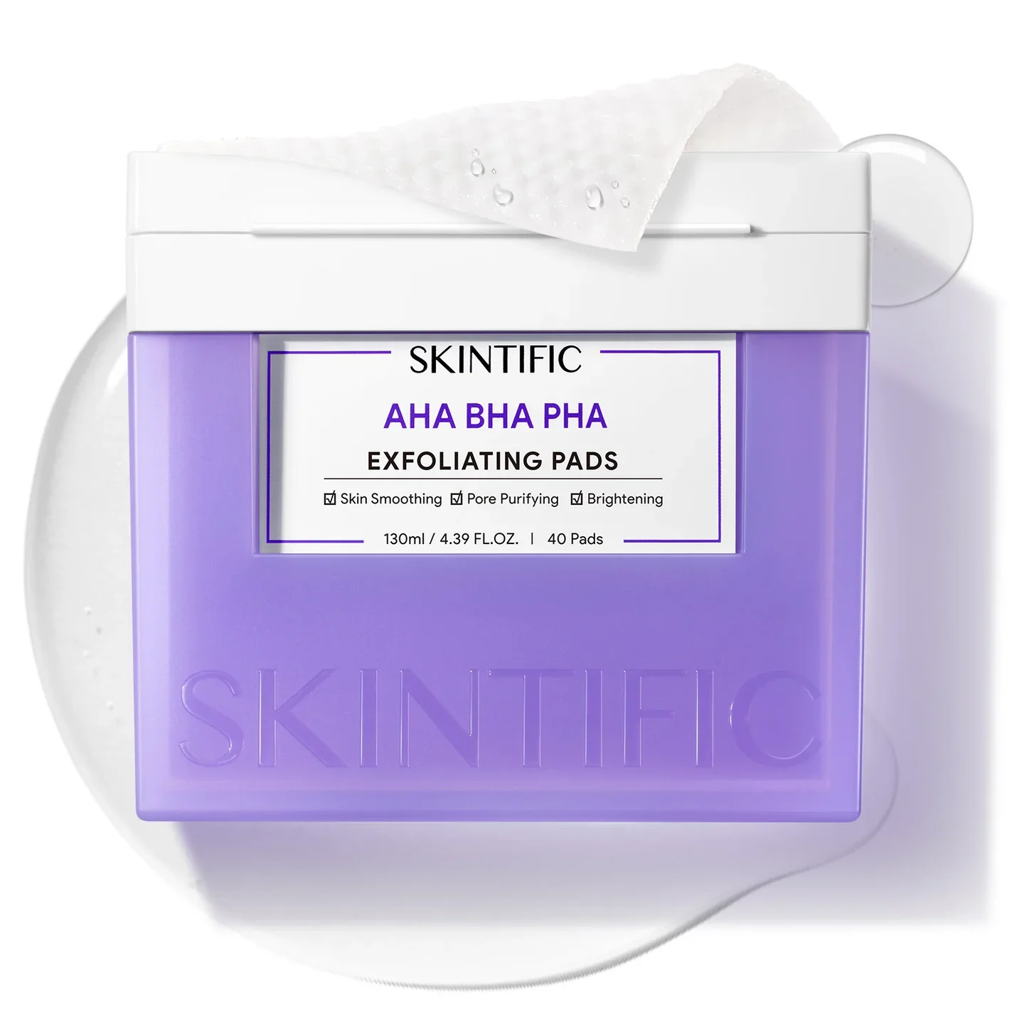 SKINTIFIC AHA BHA PHA Exfoliating Pads (40pc) - Image 3