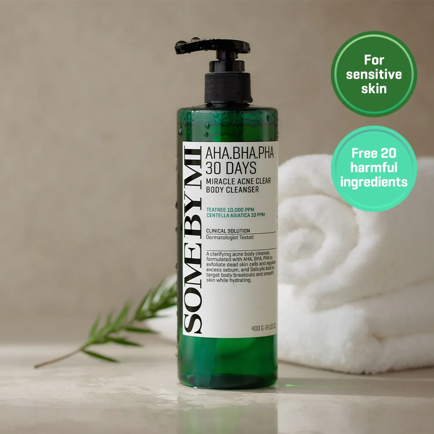 SOMEBYMI AHA BHA PHA 30Days Miracle Acne Clear Body Cleanser 400g - Image 12