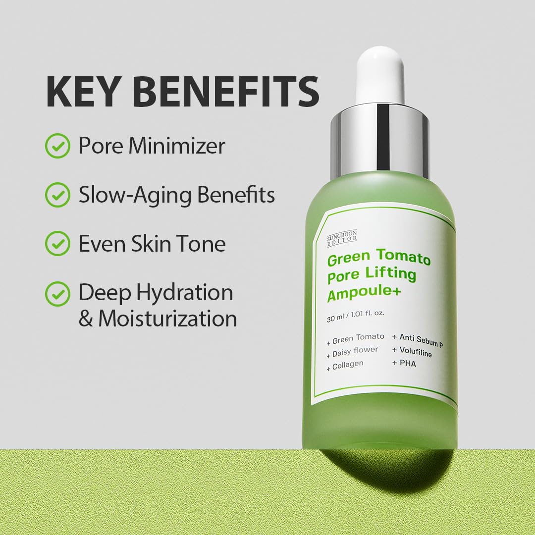 SUNGBOON EDITOR Green Tomato Pore Lifting Ampoule+ 30ml - Image 5