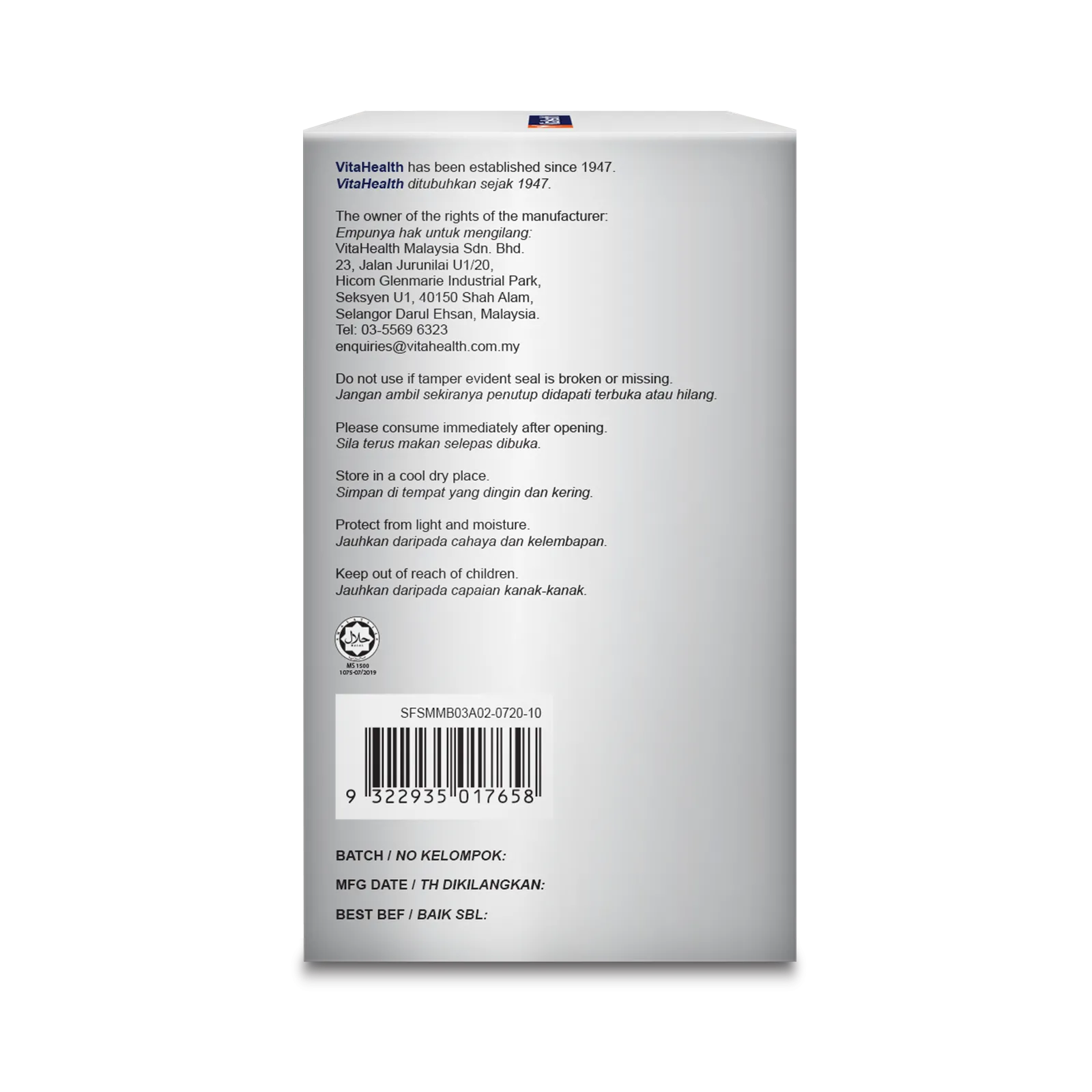 VITAHEALTH Fiit-S 30's - Image 3