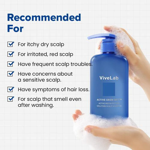 VIVELAB Active Biotin Peptide Solution Scalp Shampoo 550ml - Image 3